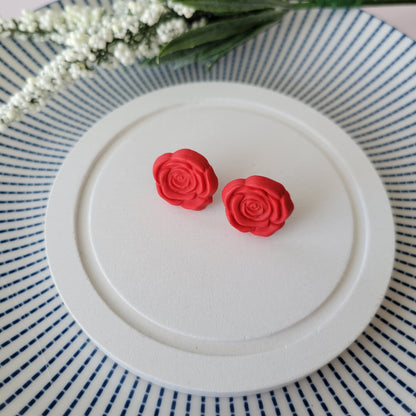 Flower Studs | Red Rose