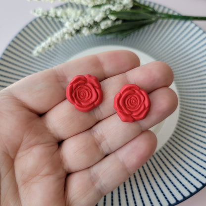 Flower Studs | Red Rose