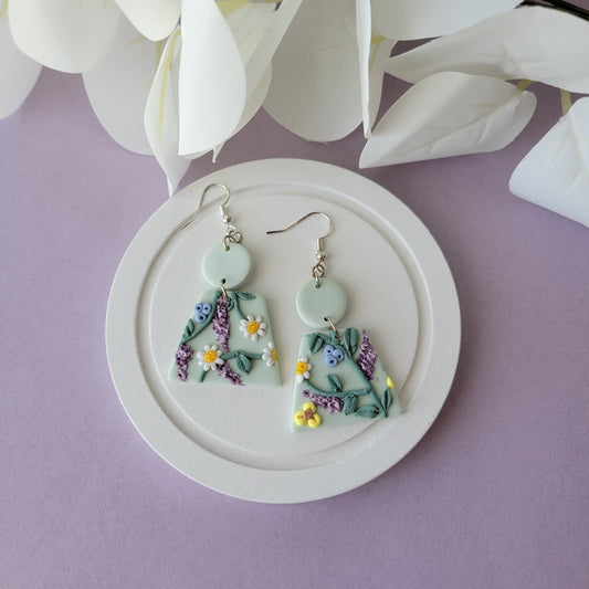 Azalea Floral Dangle | Light Green