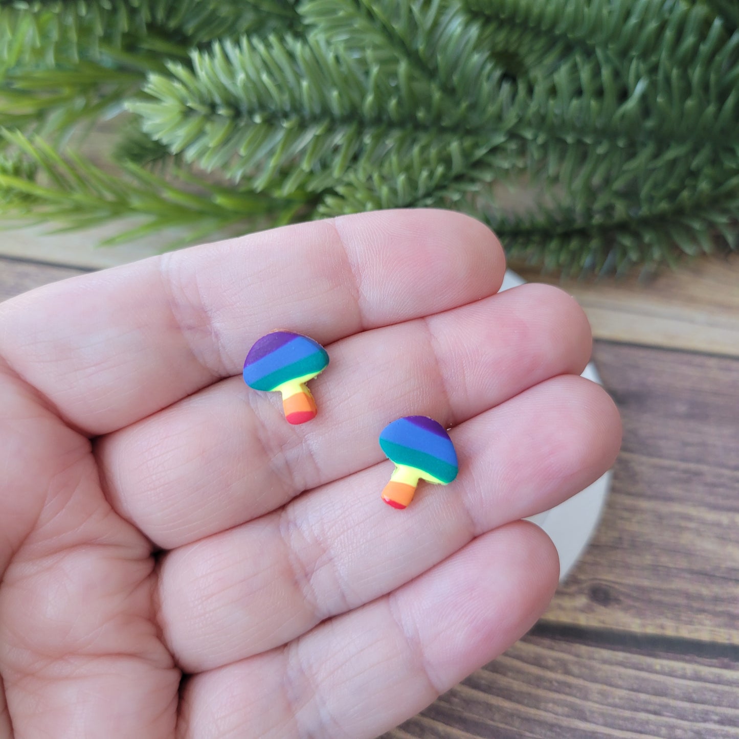 Mushroom Studs | Rainbow