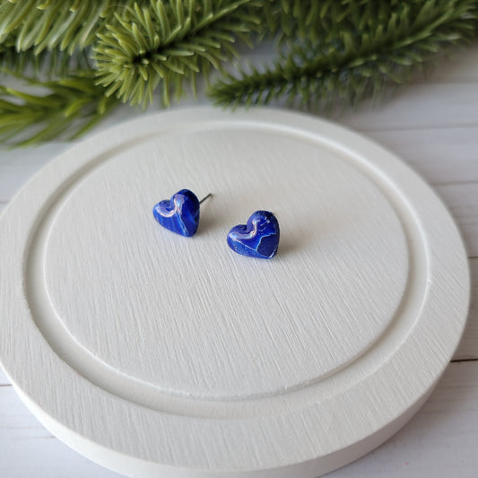 Heart Studs | Blue Marble