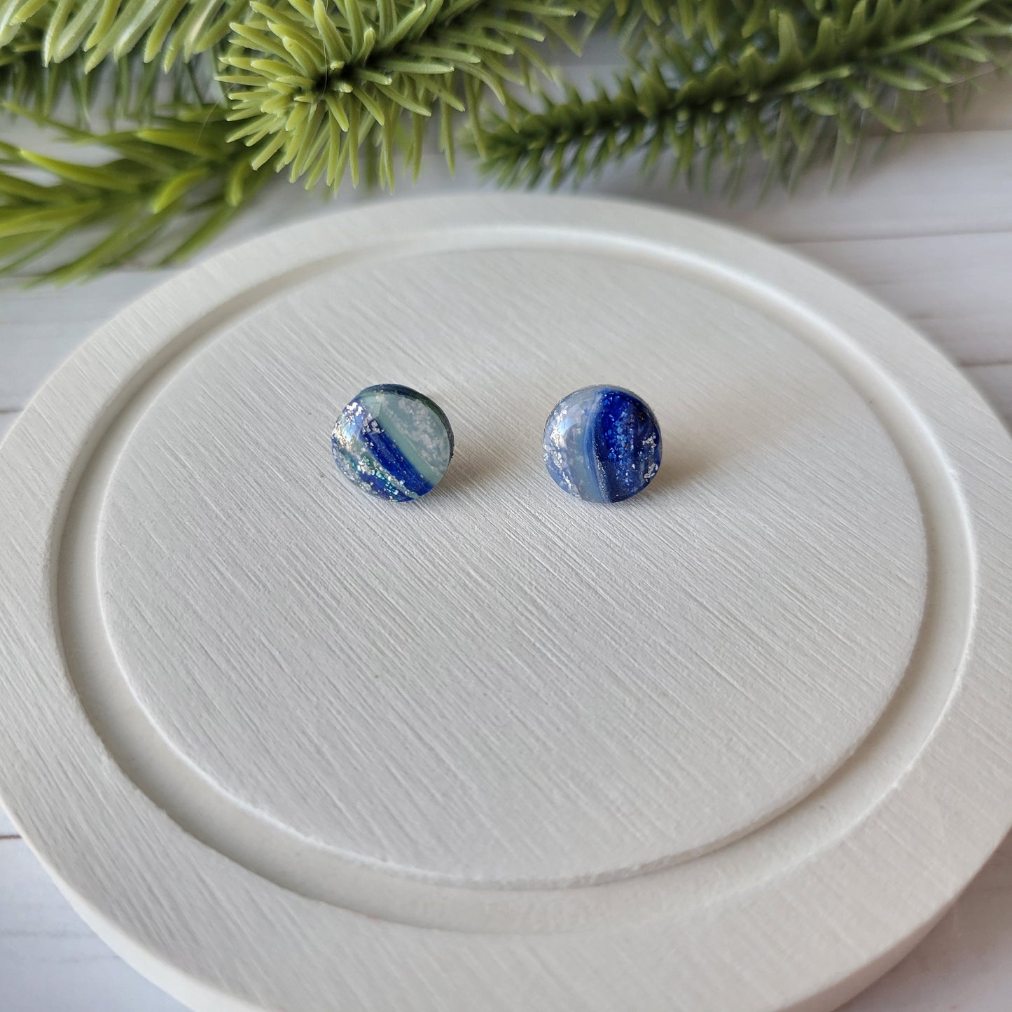 Circle Studs | Blue Marble