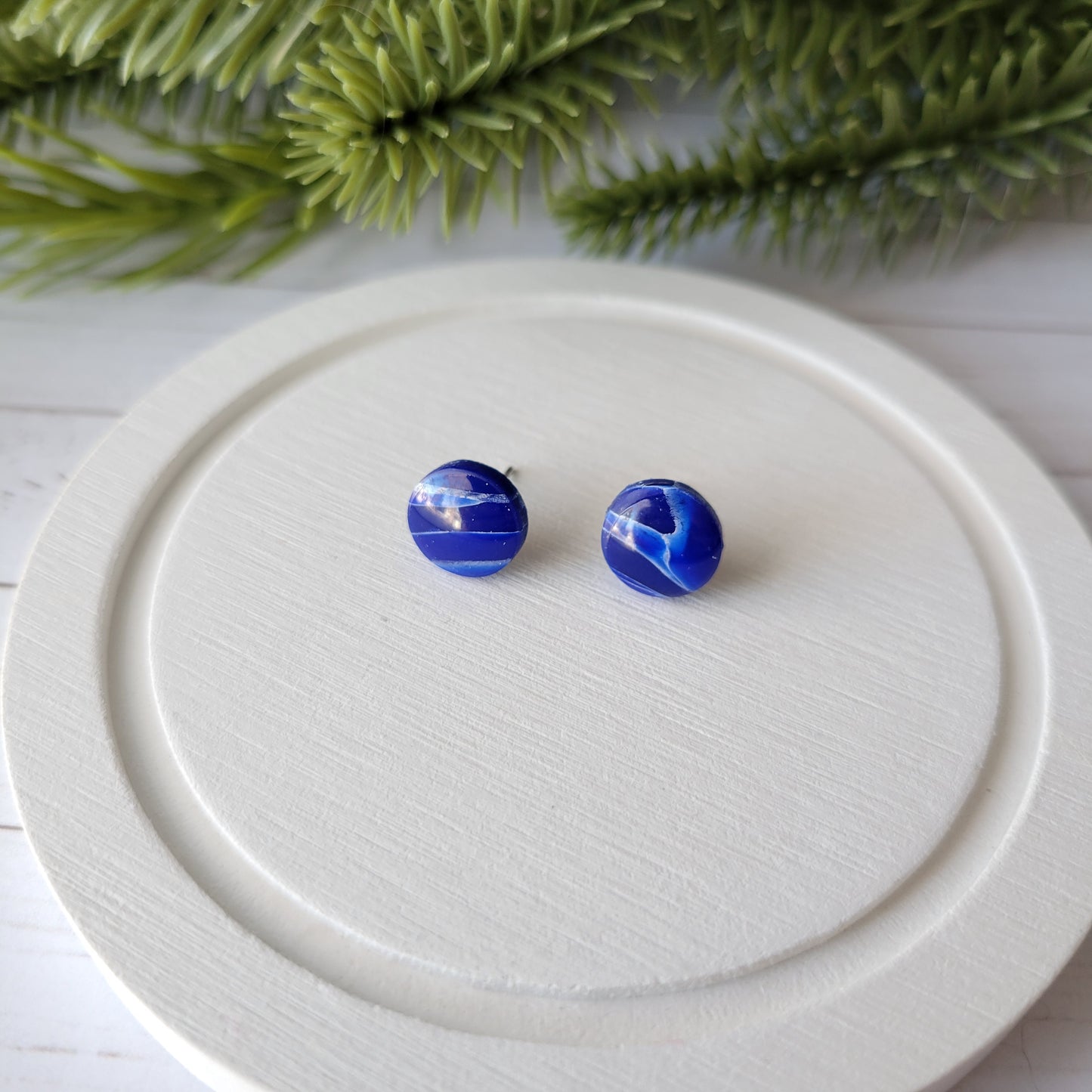 Circle Studs | Blue Marble