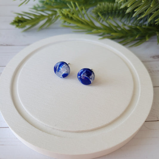 Circle Studs | Blue Marble