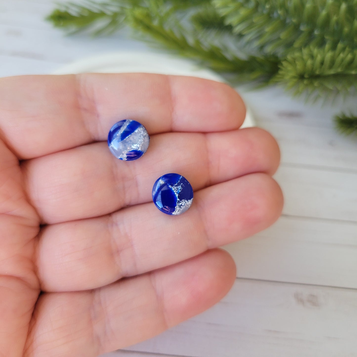 Circle Studs | Blue Marble