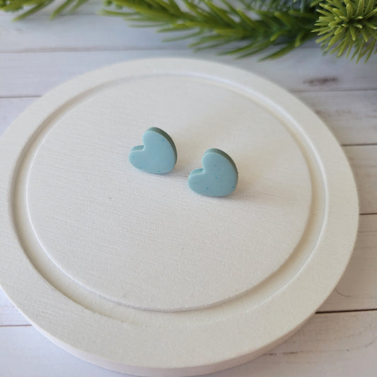 Heart Studs | Arctic Blue