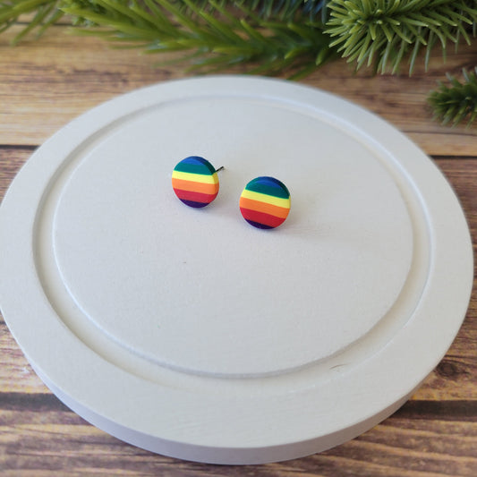 Circle Studs | Rainbow