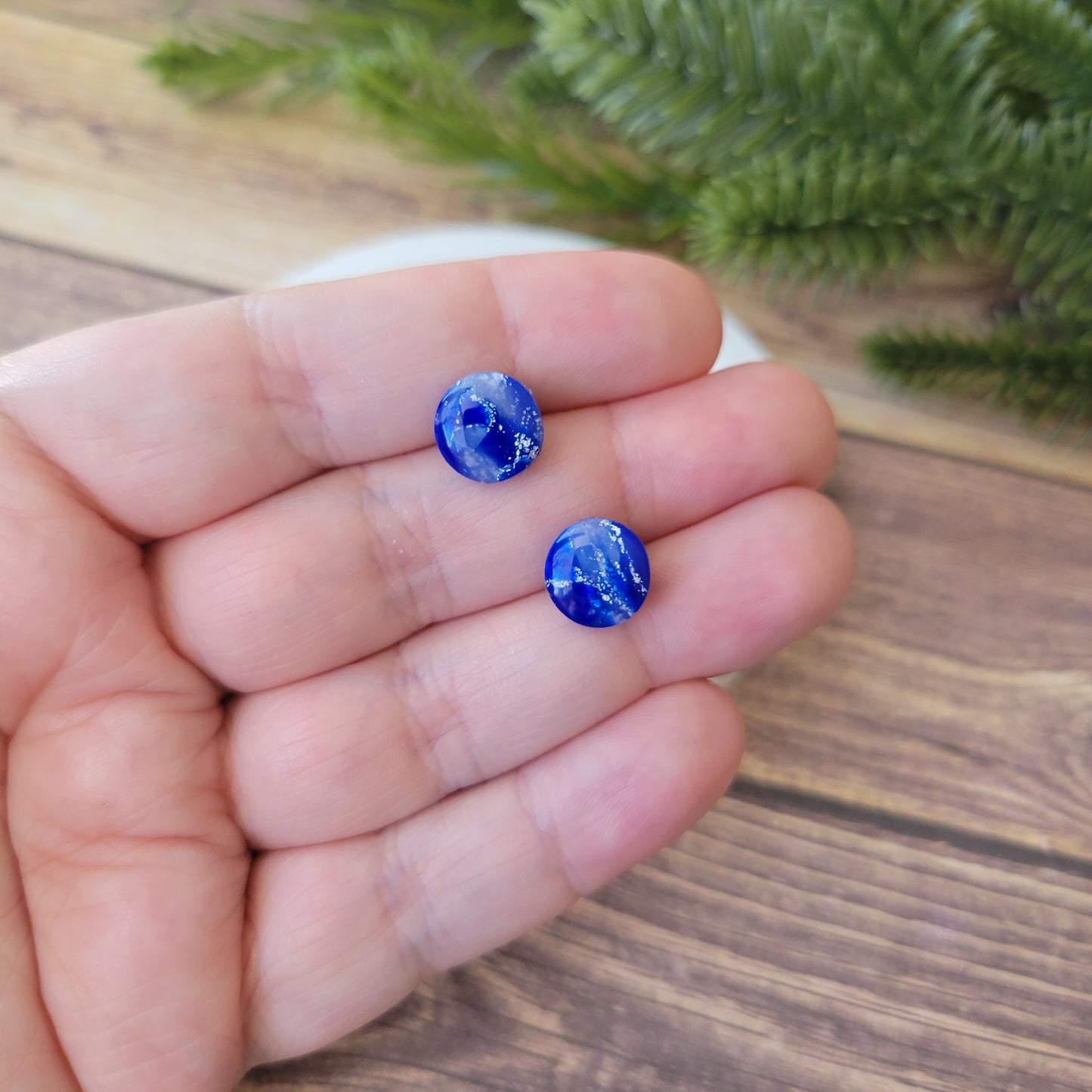 Circle Studs | Blue Marble