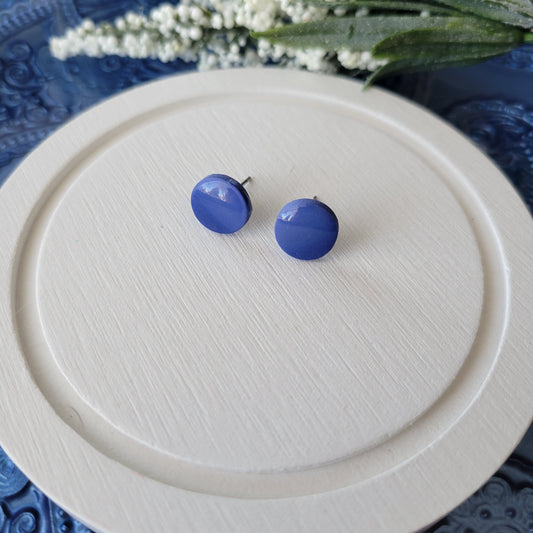 Circle Studs | Blue