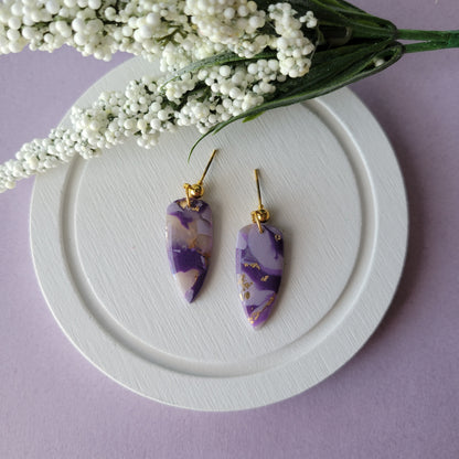 Small Dagger Dangle | Purple Marble