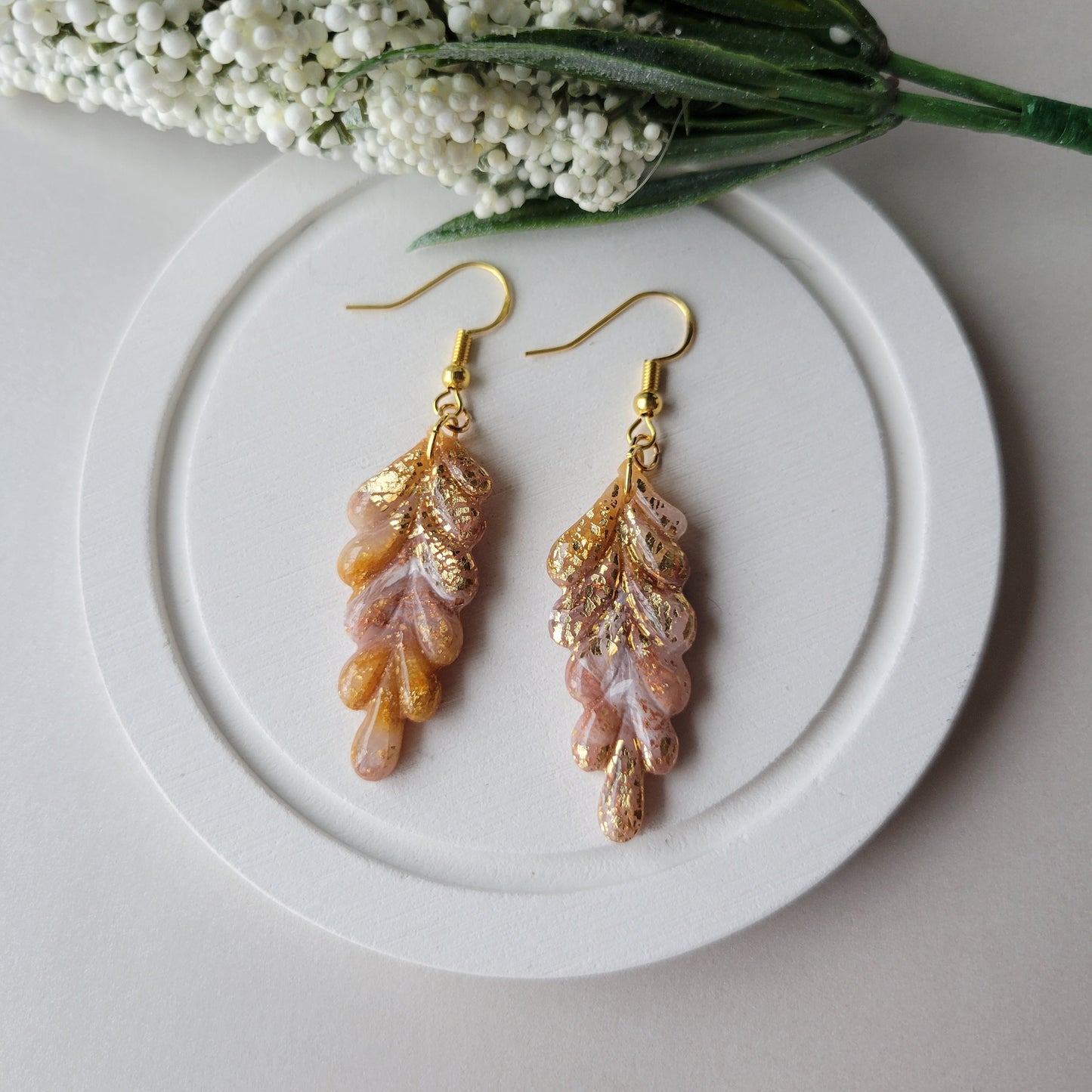 Talia Dangle | Yellow Gold Marble