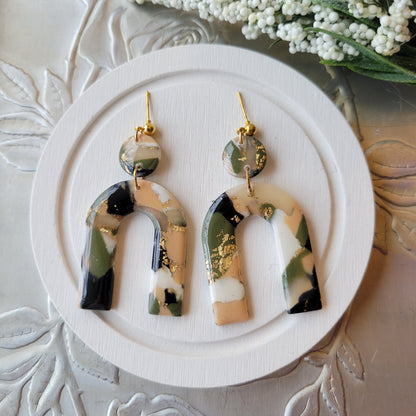 Arabella Arch Dangle | Green Marble