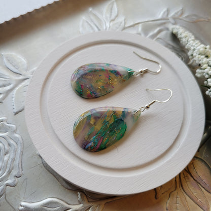 Teardrop Dangle | Mermaid Marble