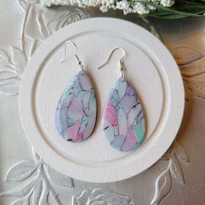 Teardrop Dangle | Pastel Water Colors