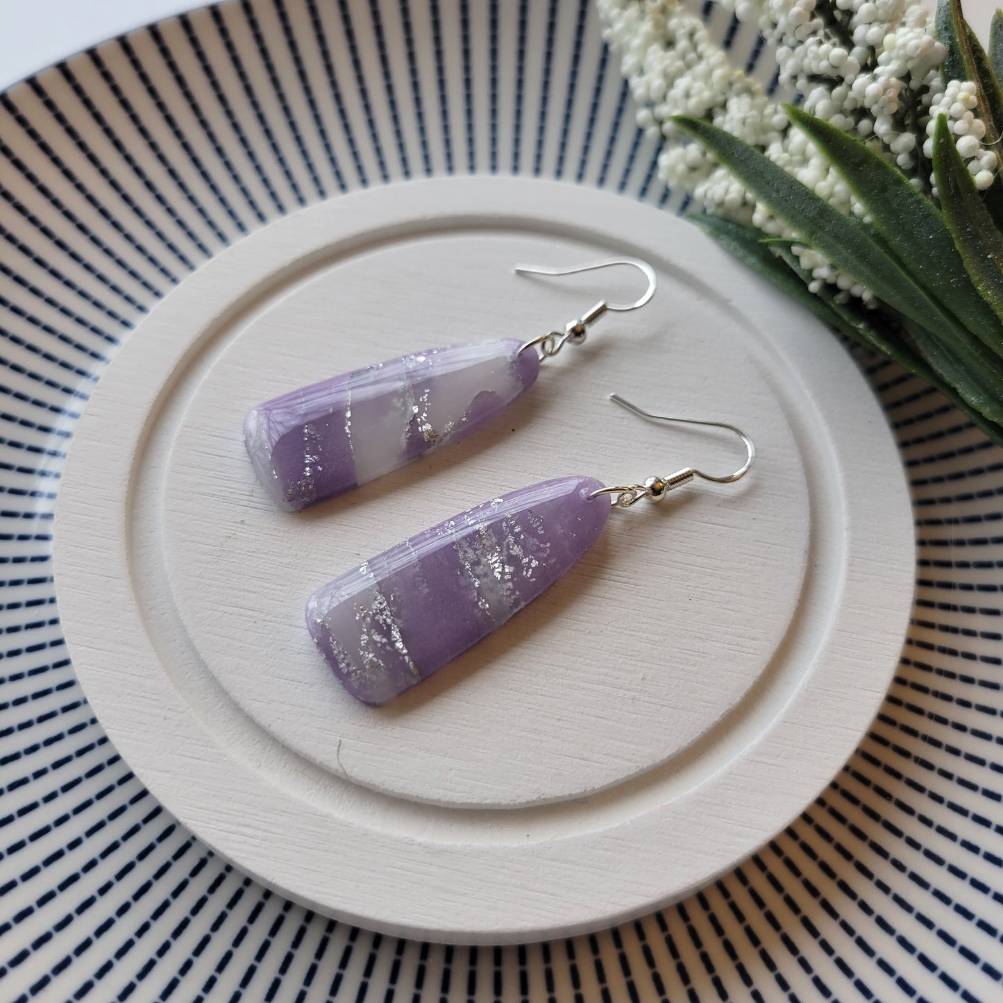 Nova Dangle | Purple Marble