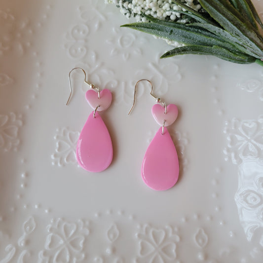 Penelope Teardrop Dangle | Pink Ombre