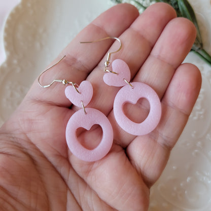 Nelly Heart Dangle | Light Pink