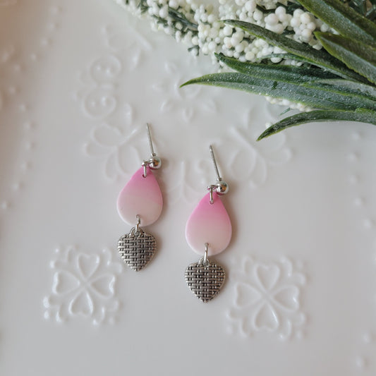 Amelia Teardrop Dangle | Pink Ombre | Charm