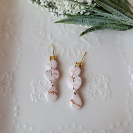 Darla Dangle | Light Pink Marble