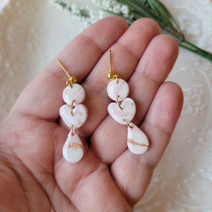 Darla Dangle | Light Pink Marble