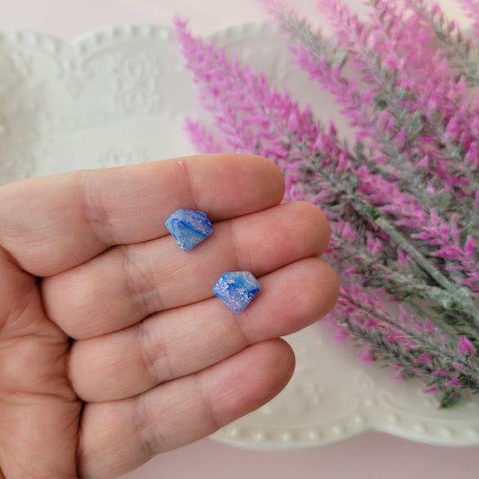 Diamond Studs | Blue and Pink | Cotton Candy