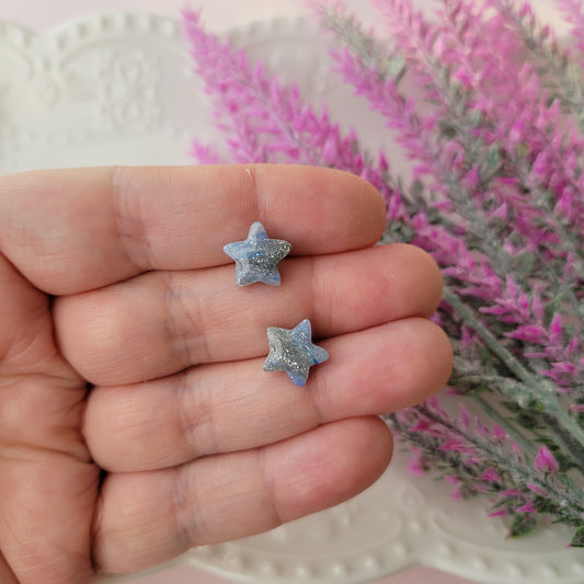 Star Studs | Blue and Silver | Cotton Candy