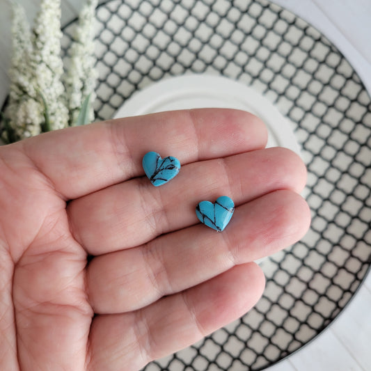 Heart Studs | Turquoise