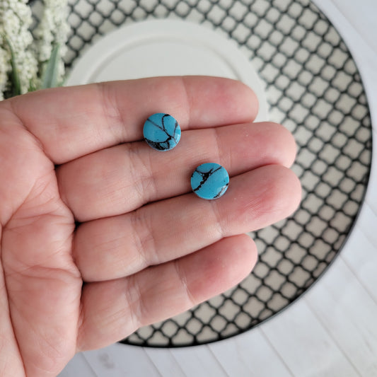 Circle Studs | Turquoise