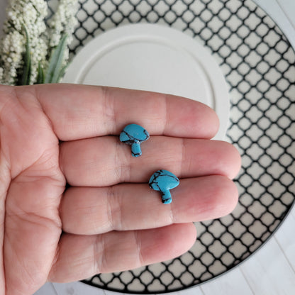 Mushroom Studs | Turquoise