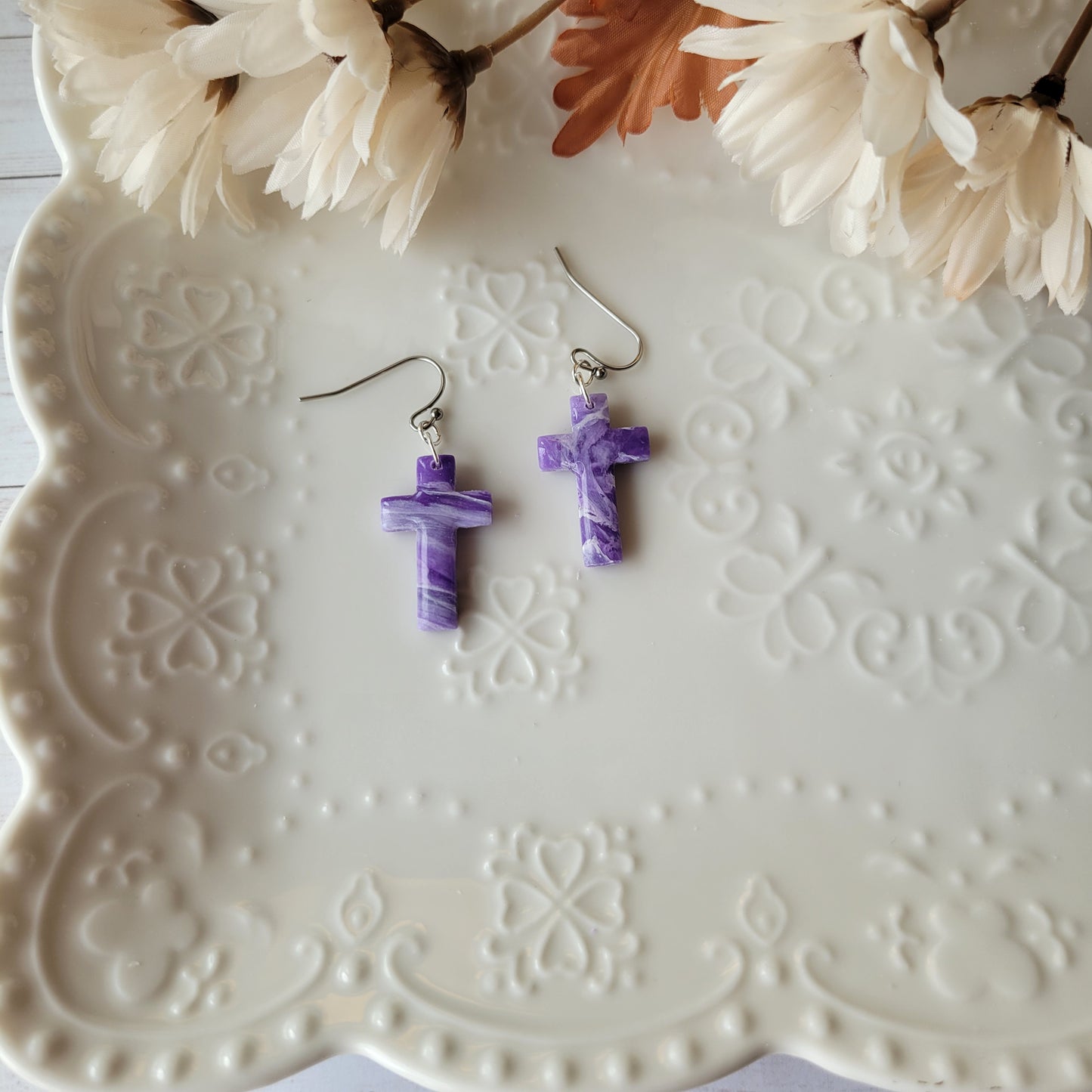 Cross Dangle | Purple | Lavender Fields