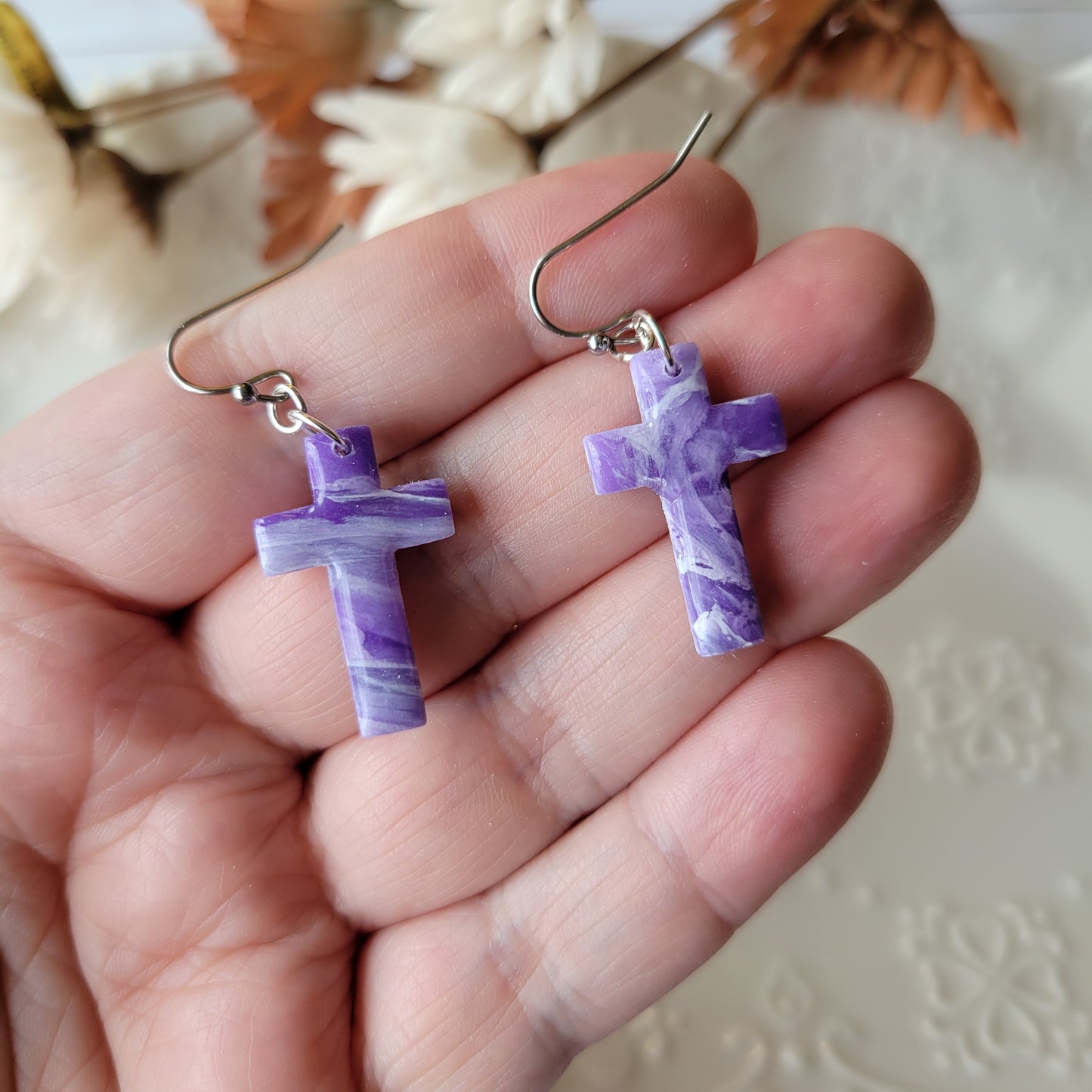 Cross Dangle | Purple | Lavender Fields