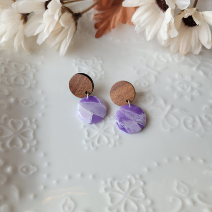 Circle Dangles | Purple | Lavender Fields