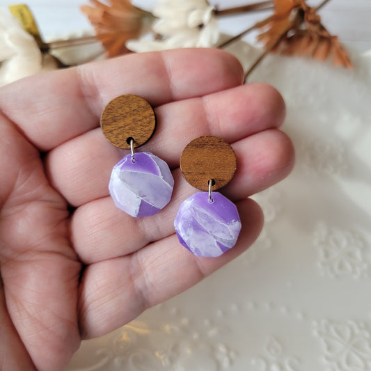 Circle Dangles | Purple | Lavender Fields