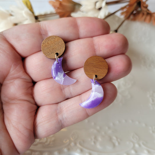 Little Moon Dangle | Purple | Lavender Fields