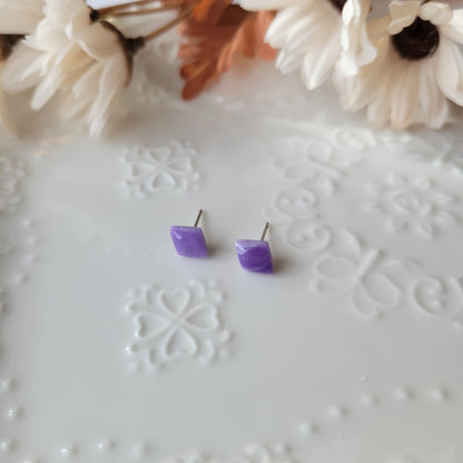 Diamond Studs | Purple | Lavender Fields