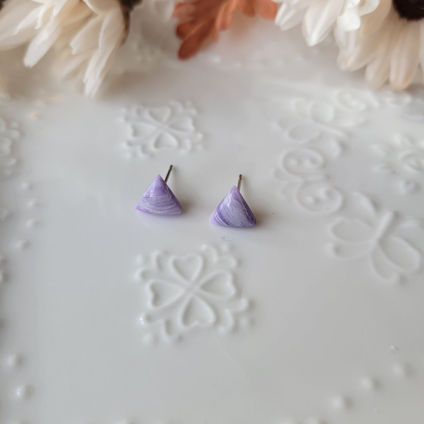 Triangle Studs | Purple | Lavender Fields