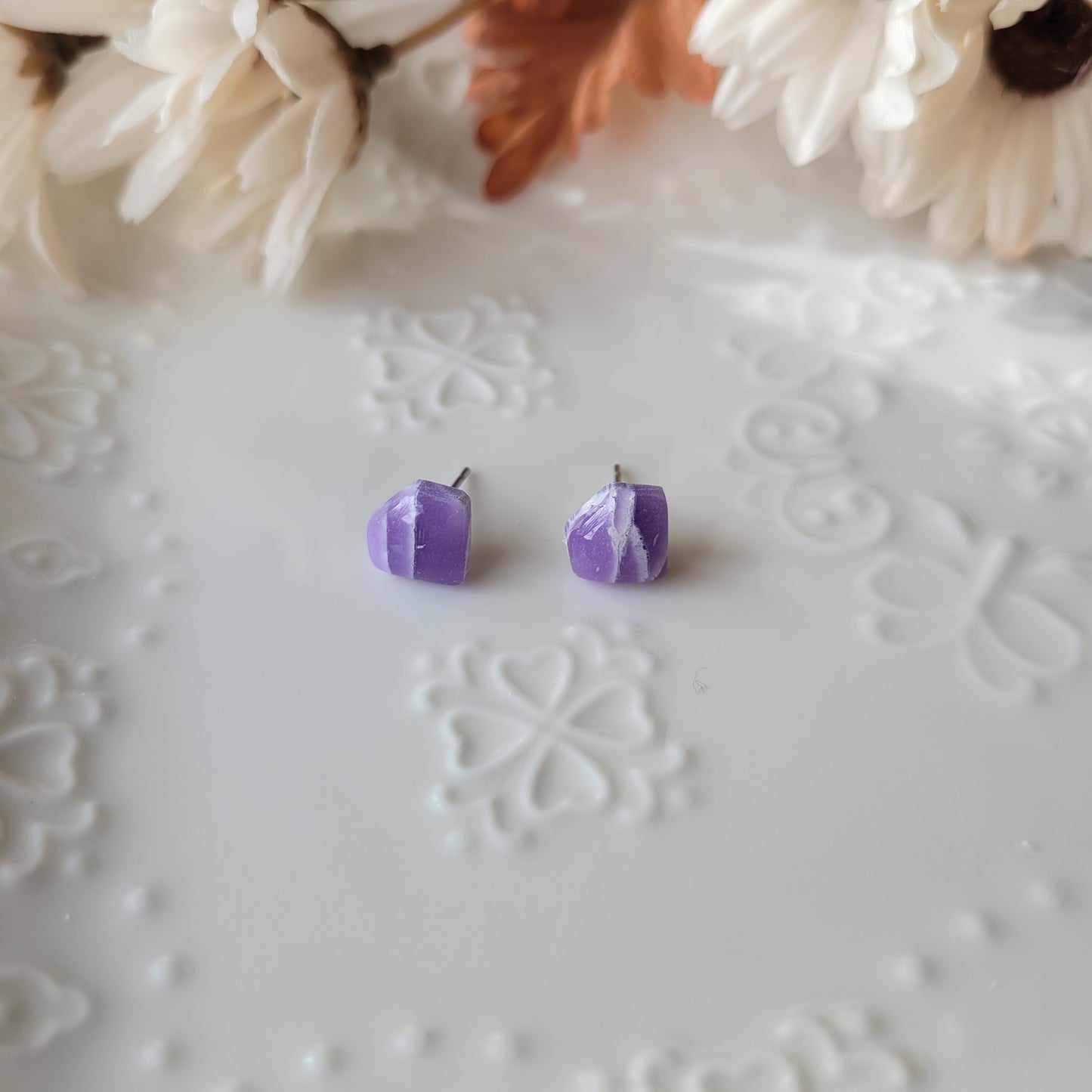 Diamond Studs | Purple | Lavender Fields