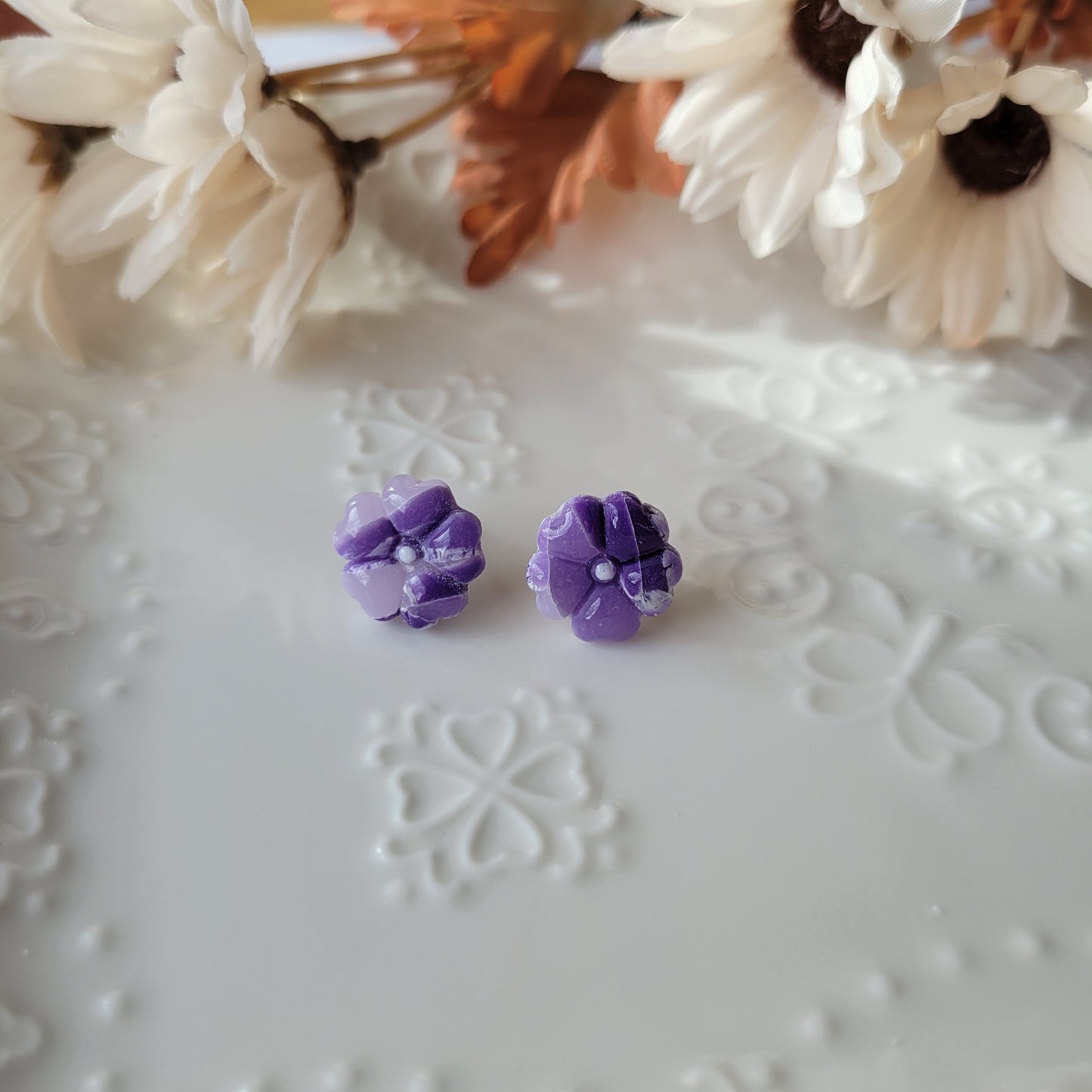 Flower Studs | Purple | Lavender Fields