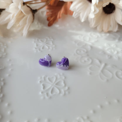 Heart Studs | Purple | Lavender Fields