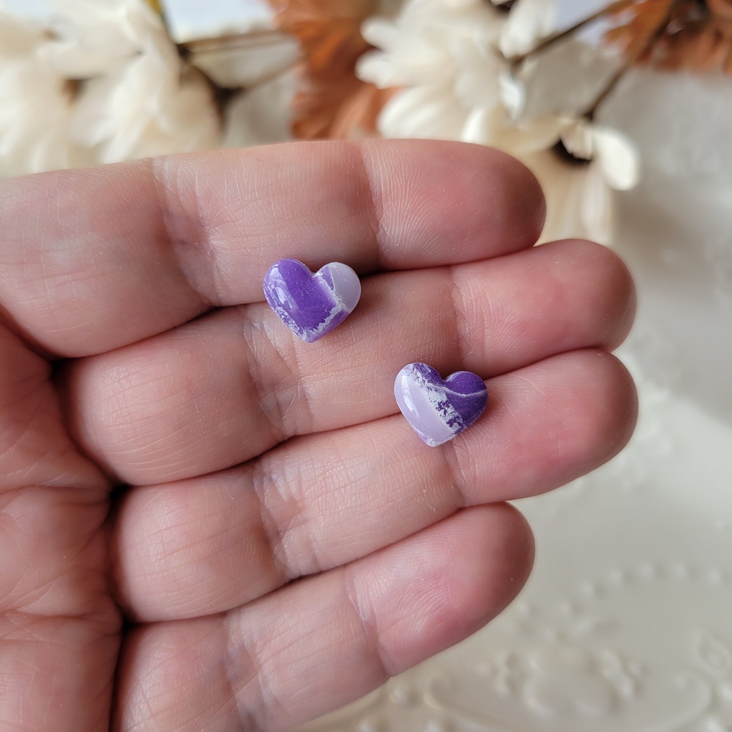 Heart Studs | Purple | Lavender Fields