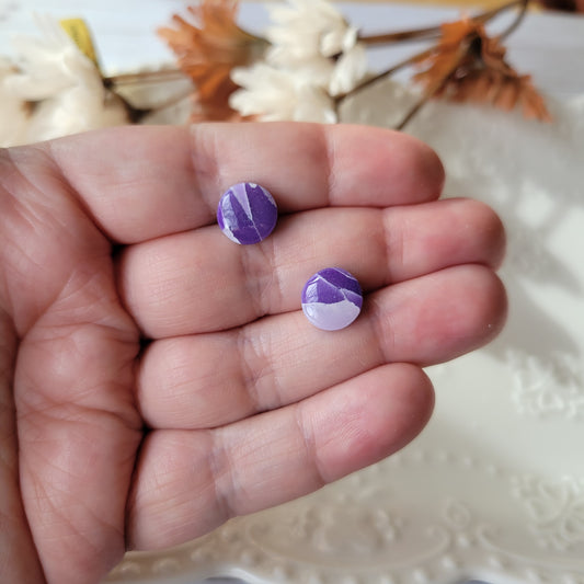 Circle Studs | Purple | Lavender Fields