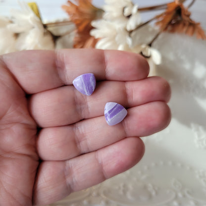 Reuleaux Triangle Studs | Purple | Lavender Fields