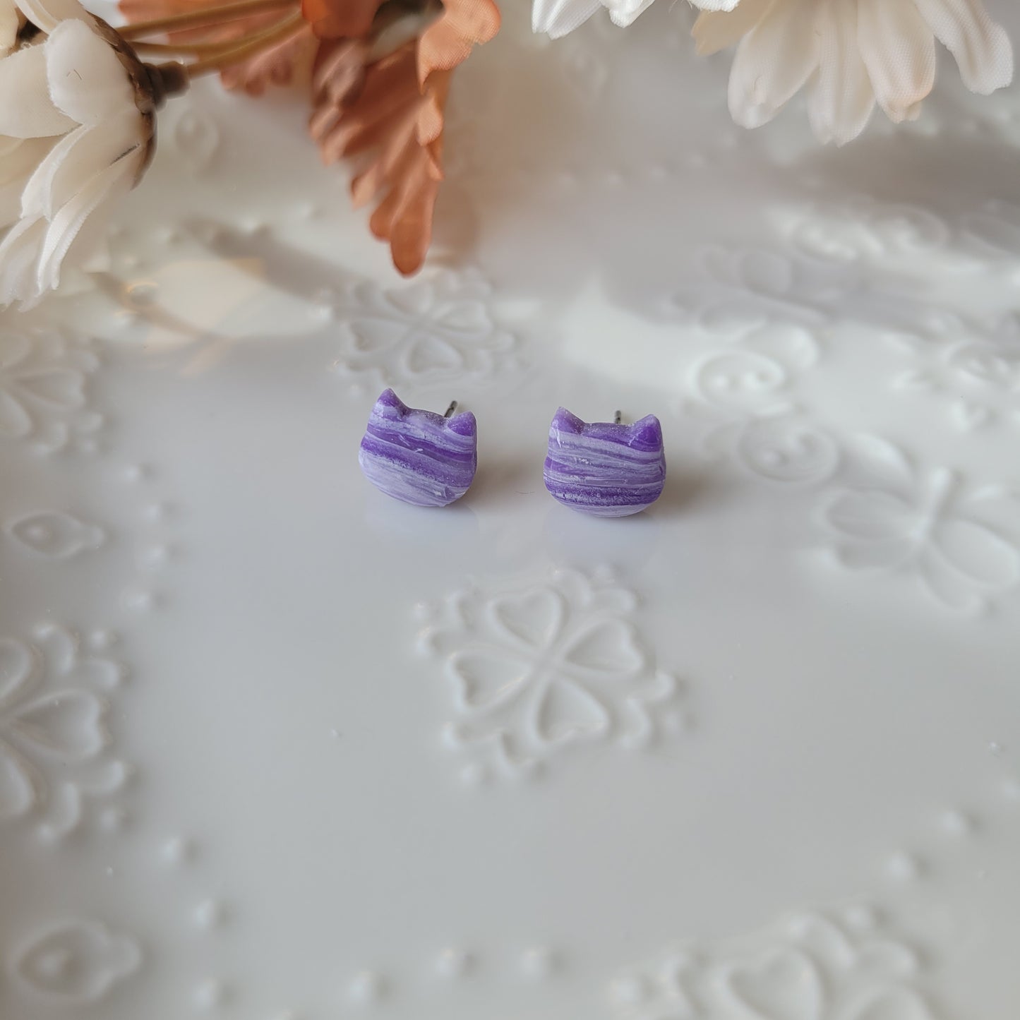 Kitty Studs | Purple | Lavender Fields