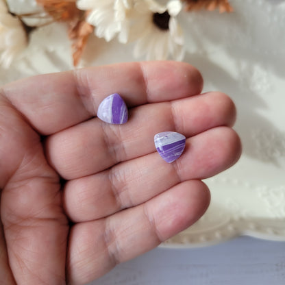 Reuleaux Triangle Studs | Purple | Lavender Fields