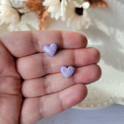 Heart Studs | Purple | Lavender Fields