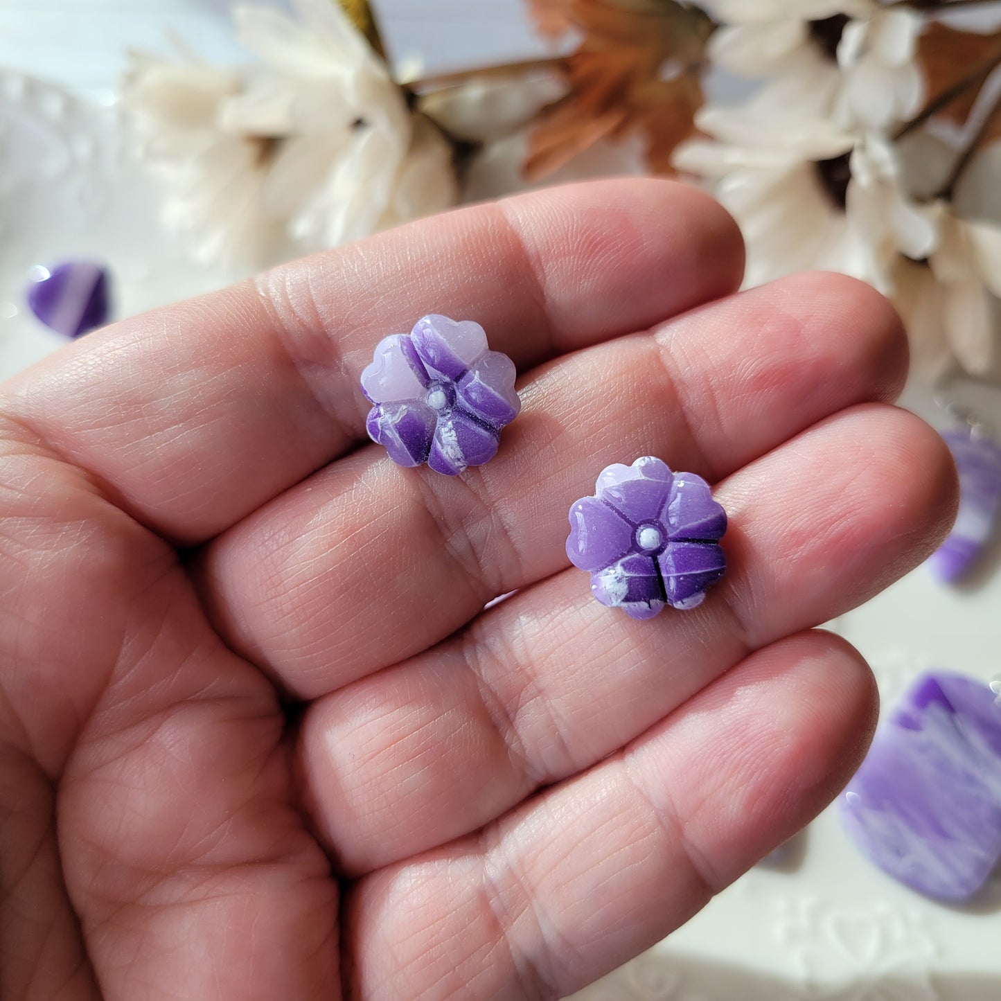 Flower Studs | Purple | Lavender Fields