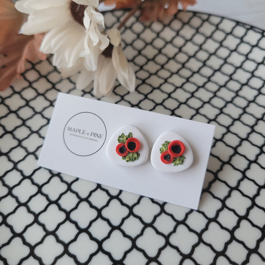 Celeste Studs | Poppy Flower