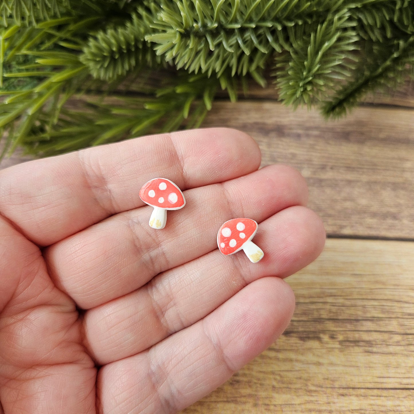 Toadstool Mushroom Studs