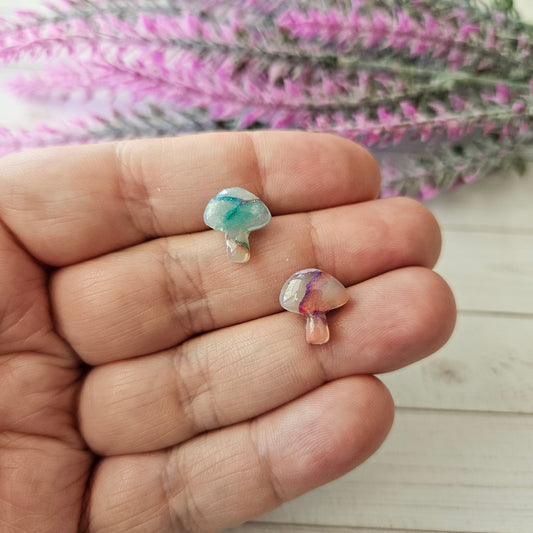 Mushroom Studs | Mermaid Marble