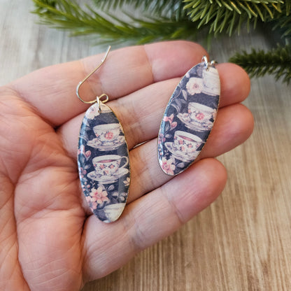 Tea Cup Printed Dangle